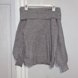 NWOT PINK LILY OFF THE SHOULDER SWEATER